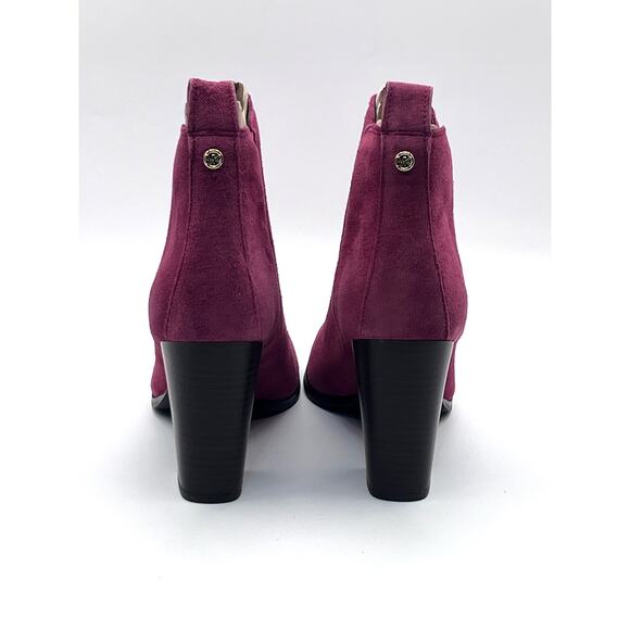 Michael Kors Evaline Suede Heeled 3.5" Bootie Women's Size 7.5M Burgundy NEW - Picture 5 of 12